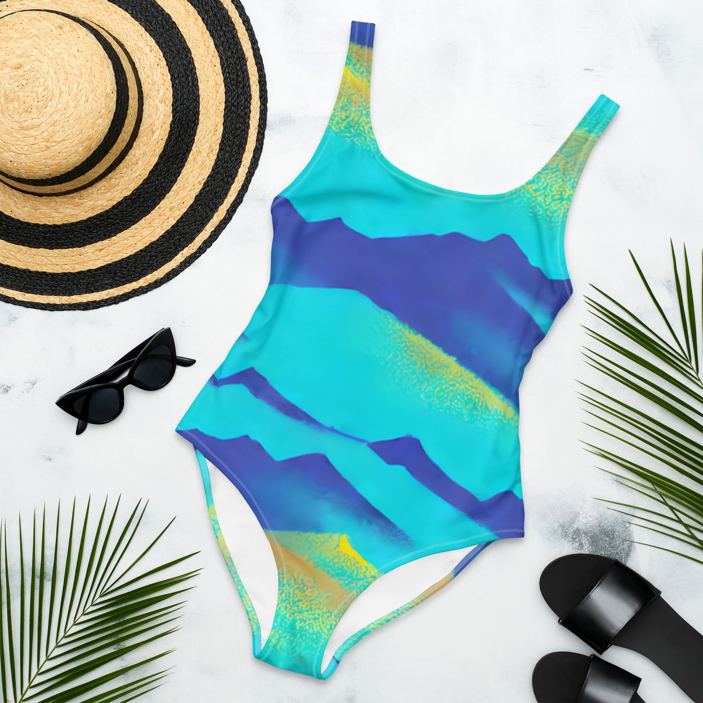 Blue Mountains Sky One-Piece Swimsuit
