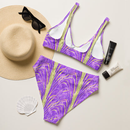 High Grass Purple High-Waisted Bikini