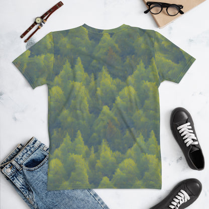 Green Grey Camo Trees Women's T-shirt