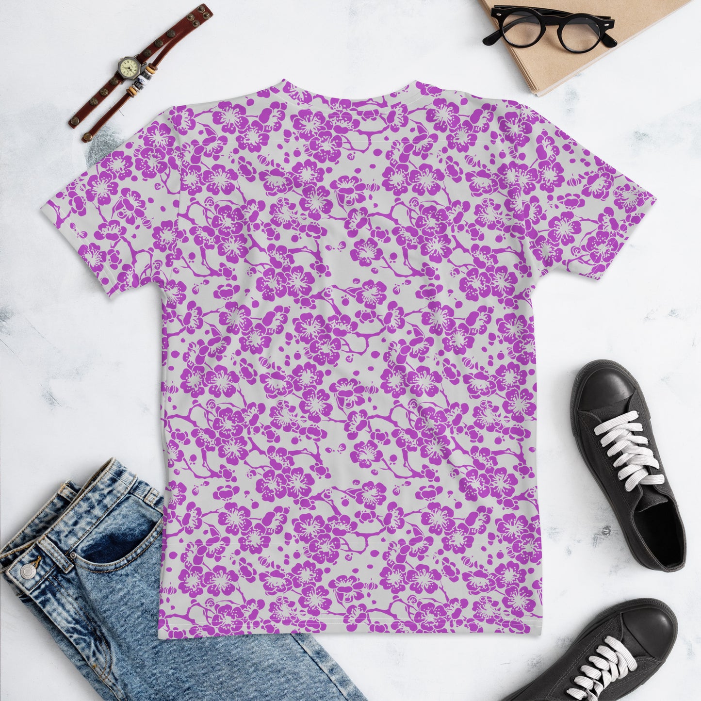 Purple Cherry Blossoms Women's T-Shirt