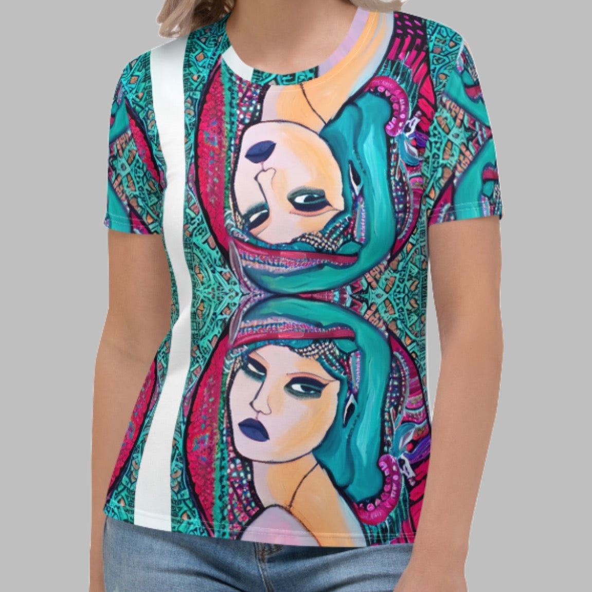 Boho Aqua Goddess Women's T-shirt