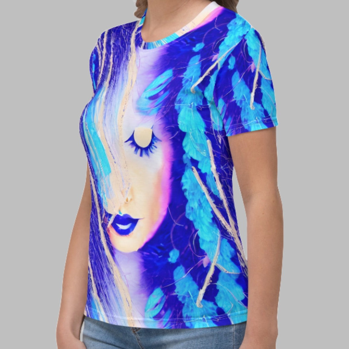 Blue Bohemian Goddess Women's T-shirt