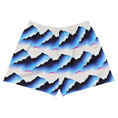 Blue Mid Mountains Women’s Athletic Shorts