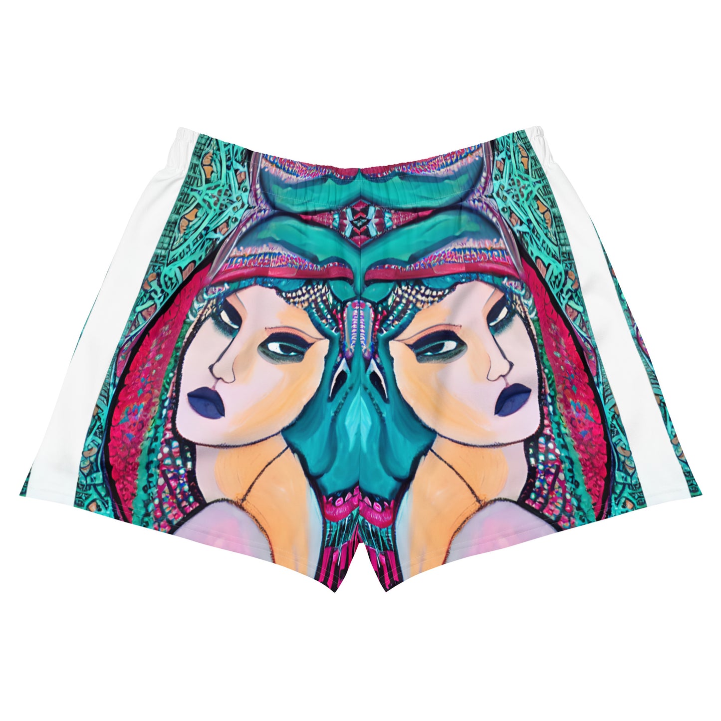Boho Aqua Goddess Women’s Athletic Shorts