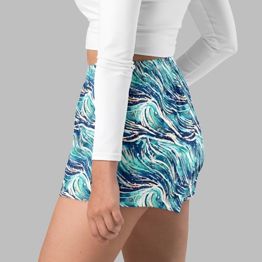 Aqua Waves Women’s Athletic Shorts