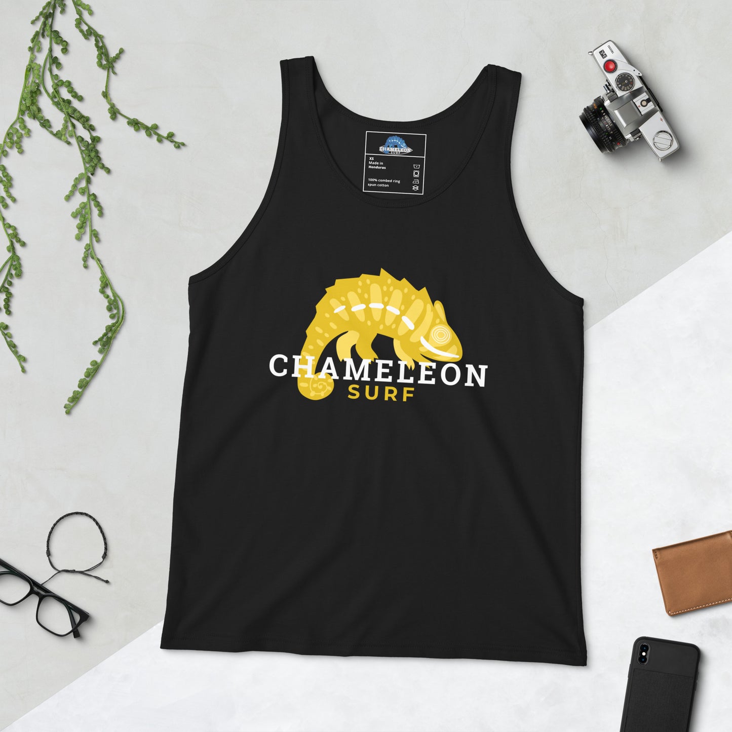 Yellow Chameleon Surf Men's Tank Top
