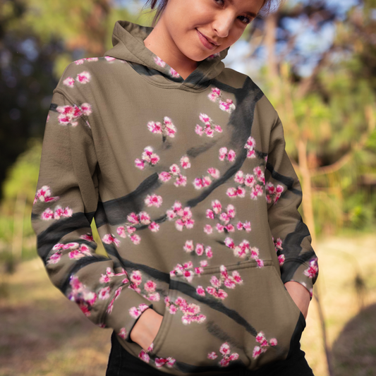 Cherry Blossoms Beach Hoodie Cozy Sweatshirt