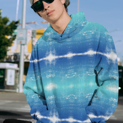 Blue Turquoise Ocean Vibration Beach Hoodie Cozy Sweatshirt