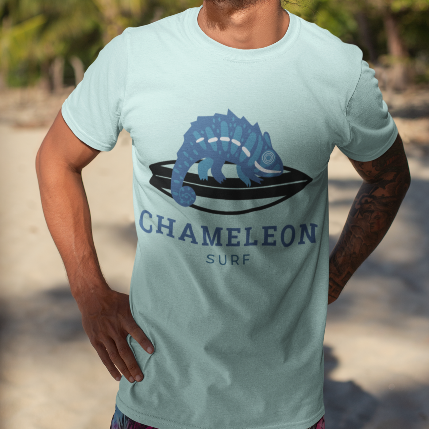 Blue Chameleon Surf Men's T-shirt