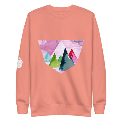 Pink Sunset Mountains Women's Premium Sweatshirt