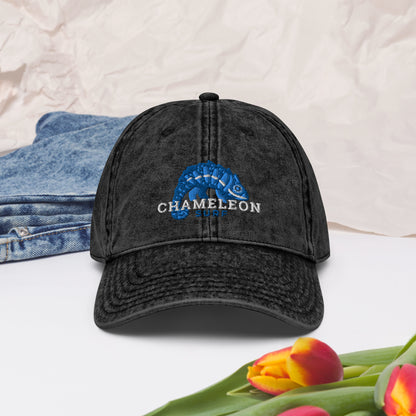 Chameleon Surf Blue Logo Vintage Cotton Twill Cap
