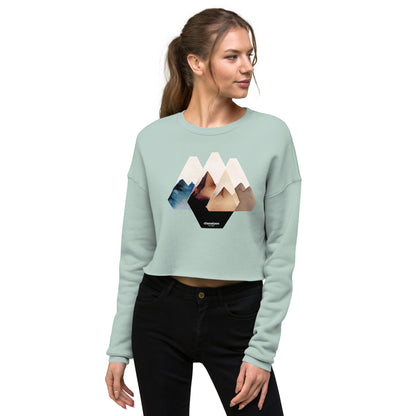 Geo Mountain Scape Crop Sweatshirt