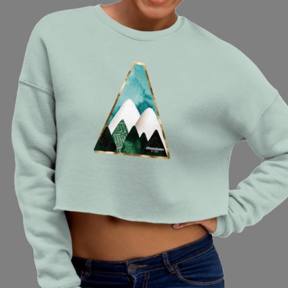 White Mountains Blue Sky Crop Sweatshirt