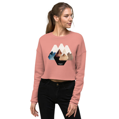 Geo Mountain Scape Crop Sweatshirt