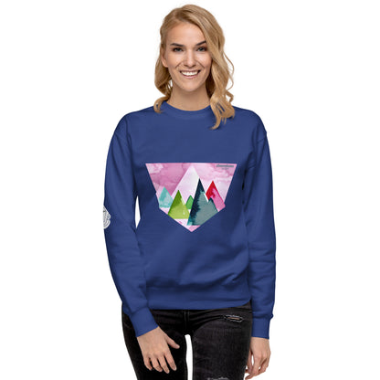 Pink Sunset Mountains Women's Premium Sweatshirt